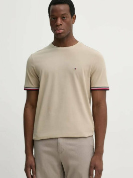 nahlad Tommy Hilfiger pánske béžové tričko Global