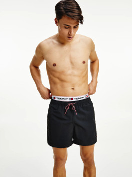 nahlad Tommy Jeans pánske čierne plavky MEDIUM Drawstring