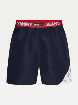nahlad Tommy Jeans pánske tmavomodré plavky SF MEDIUM Drawstring