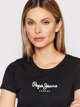 nahlad Pepe Jeans dámske čierne tričko NEW VIRGINIA