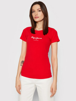 nahlad Pepe Jeans dámske červené tričko NEW VIRGINIA