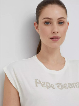 nahlad Pepe Jeans dámske krémové tričko
