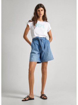 nahlad Pepe Jeans dámske biele tričko JANET s potlačou
