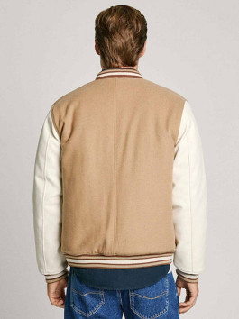 nahlad Pepe Jeans pánsky béžový bomber Tustin