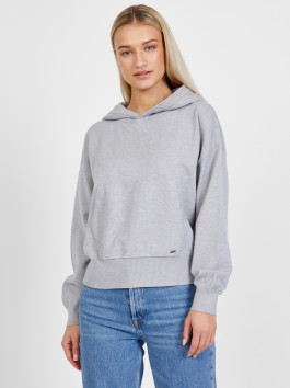 nahlad Pepe Jeans dámska šedá úpletová mikina s kapucňou