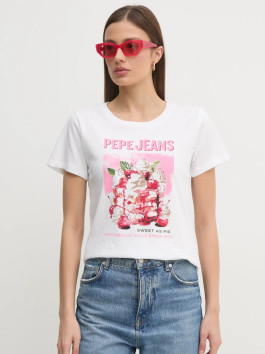 nahlad Pepe Jeans dámske biele tričko