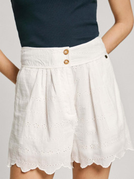 nahlad Pepe Jeans dámske biele kraťasy