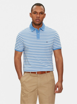 nahlad Tommy Hilfiger pánske modré biele pruhované polotričko