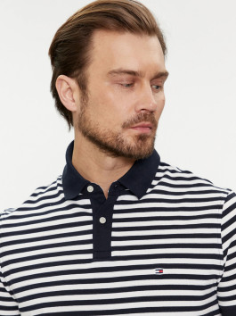nahlad Tommy Hilfiger pánske modro biele pruhované polotričko
