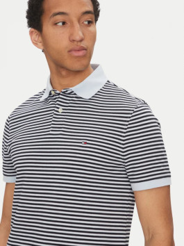 nahlad Tommy Hilfiger pánske modro modré pruhované polotričko