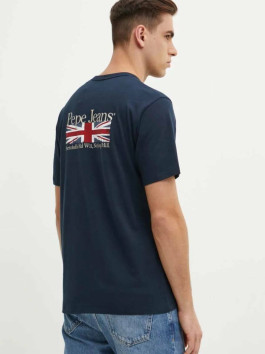 nahlad Pepe Jeans pánske modré tričko Alfie