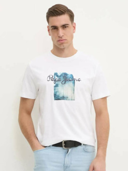 nahlad Pepe Jeans pánske biele tričko Prush