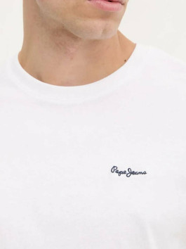 nahlad Pepe Jeans pánske biele tričko Contrast