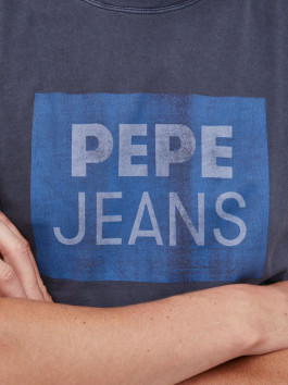 nahlad Pepe Jeans pánske modré tričko Rafer