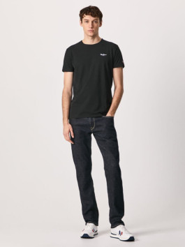 nahlad Pepe Jeans pánske čierne tričko Basic