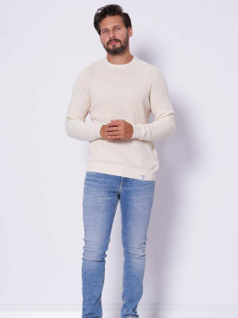 nahlad Pepe Jeans pánsky krémový sveter 