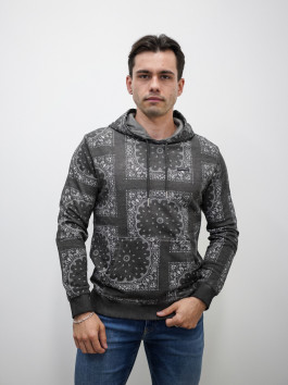 nahlad Pepe Jeans pánska šedá vzorovaná mikina