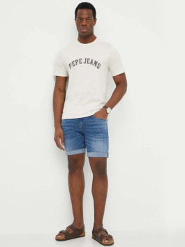 nahlad Pepe Jeans pánske modré džínsové šortky