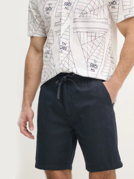 nahlad Pepe Jeans pánske tmavo modré ľanové šortky