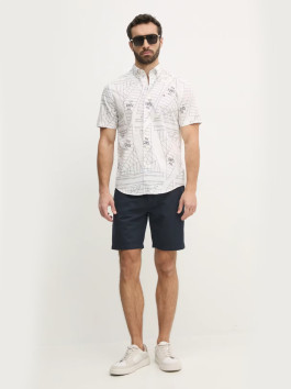 nahlad Pepe Jeans pánske tmavo modré ľanové šortky