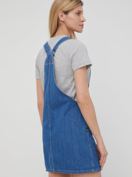 nahlad Pepe Jeans dámske modré džínsové šaty Crane
