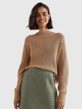 nahlad Tommy Hilfiger dámsky hnedý sveter