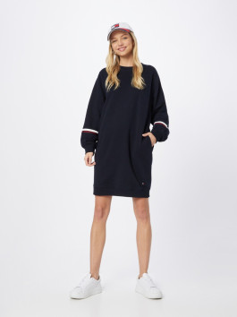nahlad Tommy Hilfiger dámske tmavo modré mikinové šaty
