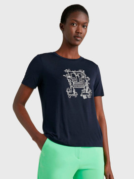 nahlad Tommy Hilfiger dámske tmavomodré tričko
