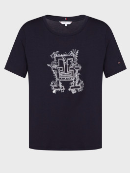 nahlad Tommy Hilfiger dámske tmavomodré tričko
