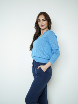 nahlad Tommy Hilfiger dámsky modrý svetrík