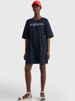 nahlad Tommy Hilfiger dámske tmavo modré šaty