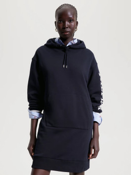 nahlad Tommy Hilfiger dámske tmavo modré mikinové šaty