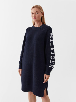 nahlad Tommy Hilfiger dámské modré úpletové šaty