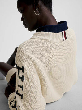 nahlad Tommy Hilfiger dámské béžové pletené šaty