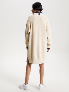 nahlad Tommy Hilfiger dámské béžové pletené šaty
