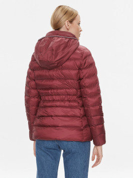 nahlad Tommy Hilfiger dámska vínová prešívaná bunda