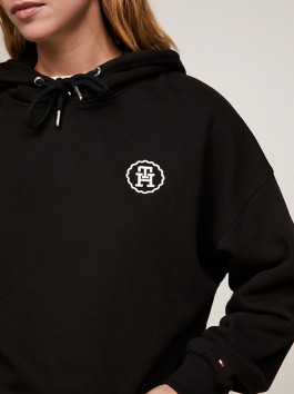 nahlad Tommy Hilfiger dámska čierna mikina s kapucňou