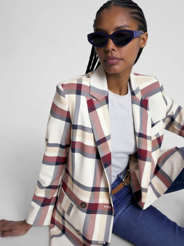 nahlad Tommy Hilfiger dámské dvouřadé kárované sako