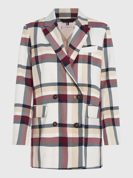 nahlad Tommy Hilfiger dámské dvouřadé kárované sako