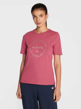 nahlad Tommy Hilfiger dámske malinové tričko