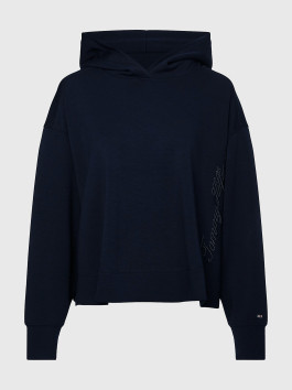 nahlad Tommy Hilfiger dámska tmavomodrá mikina s kapucňou