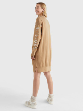 nahlad Tommy Hilfiger dámske béžové svetrové šaty