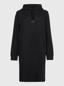 nahlad Tommy Hilfiger dámske čierne mikinové šaty