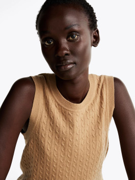 nahlad Tommy Hilfiger dámska béžová vesta