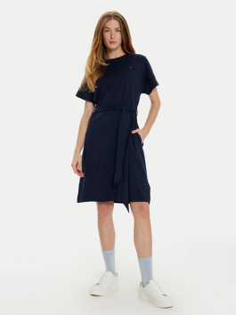 nahlad Tommy Hilfiger dámske tmavo modré šaty
