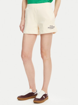 nahlad Tommy Hilfiger dámske krémové teplákové šortky 
