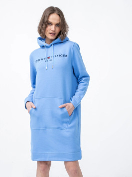 nahlad Tommy Hilfiger dámske modré mikinové šaty