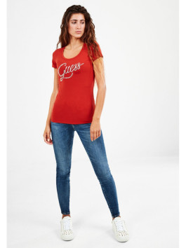 nahlad Guess dámske tehlové tričko