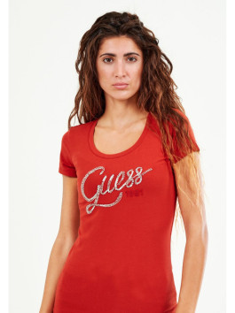 nahlad Guess dámske tehlové tričko