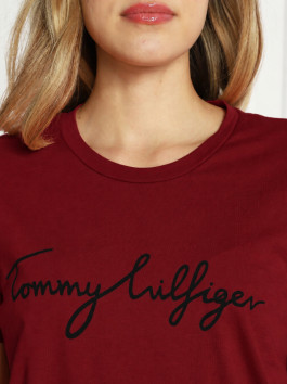 nahlad Tommy Hilfiger dámske vínové tričko